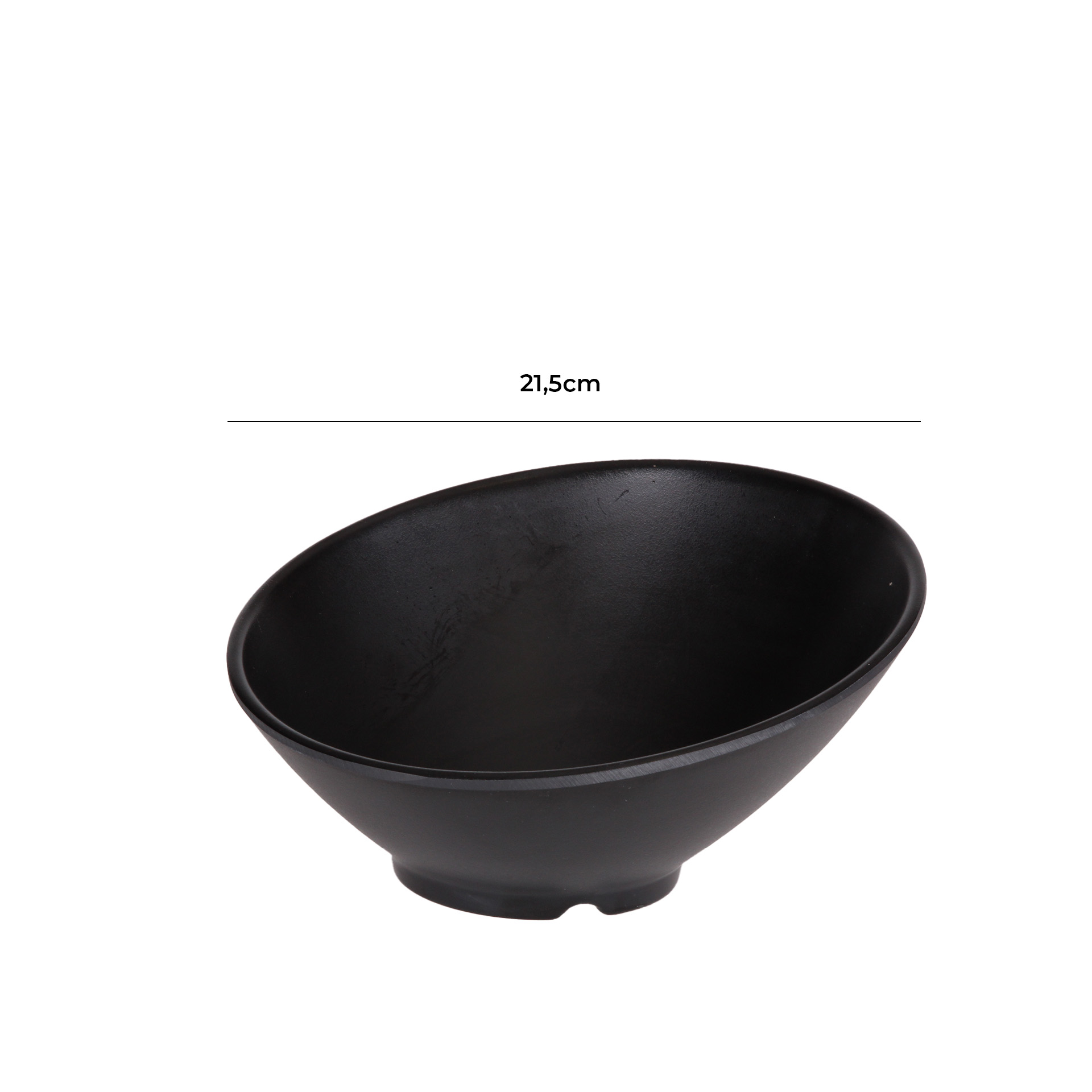 Taça Melamina Trattoria Preto 21.5cm