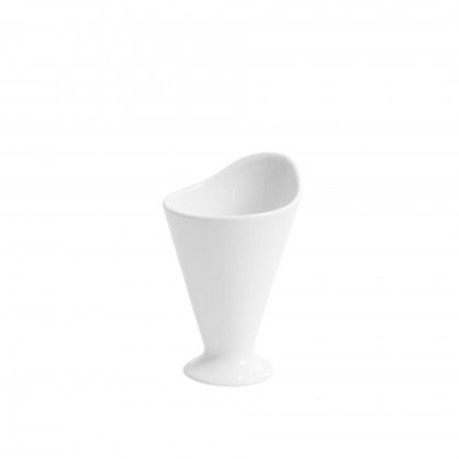 Cone Porcelana com P Branco 14X24cm