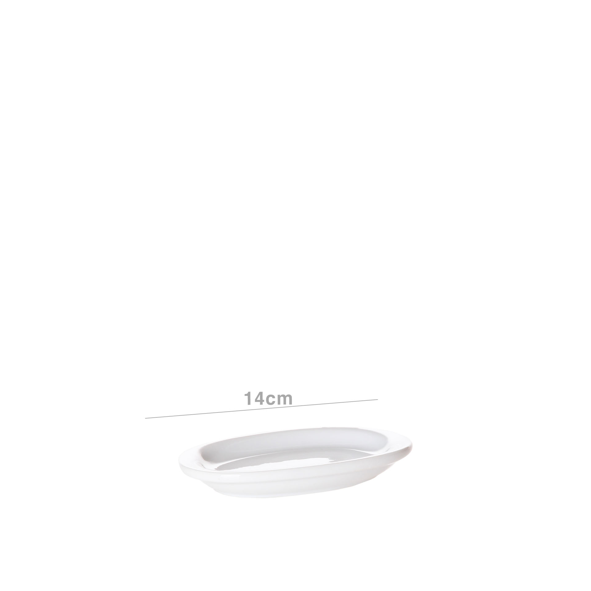 Travessa Porcelana Degustação Branco 14X8.5X1.5cm