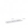 Bandeja 3 Compartimentos Retangular Branco 41X9.5X3cm