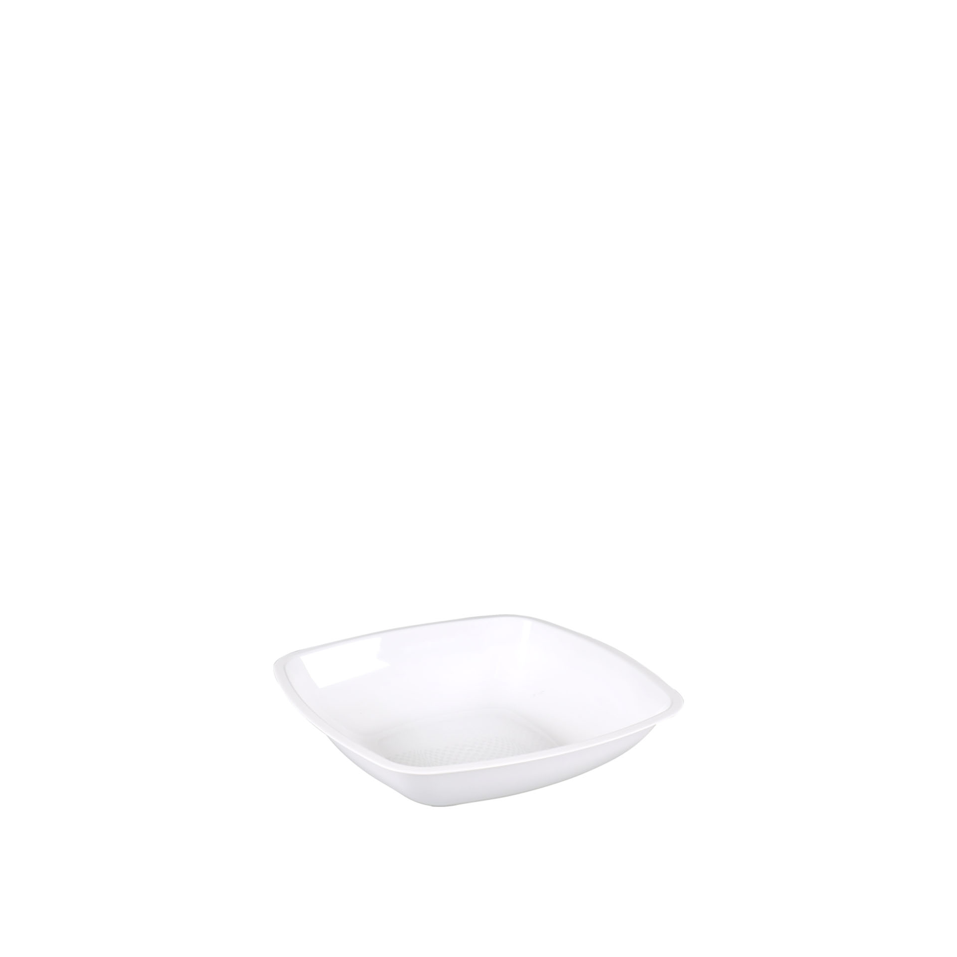 Prato Plástico Fingerfood Fundo Branco 18cm Pack 25
