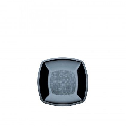 Prato Plstico Fingerfood Raso Preto 18cm Pack 25