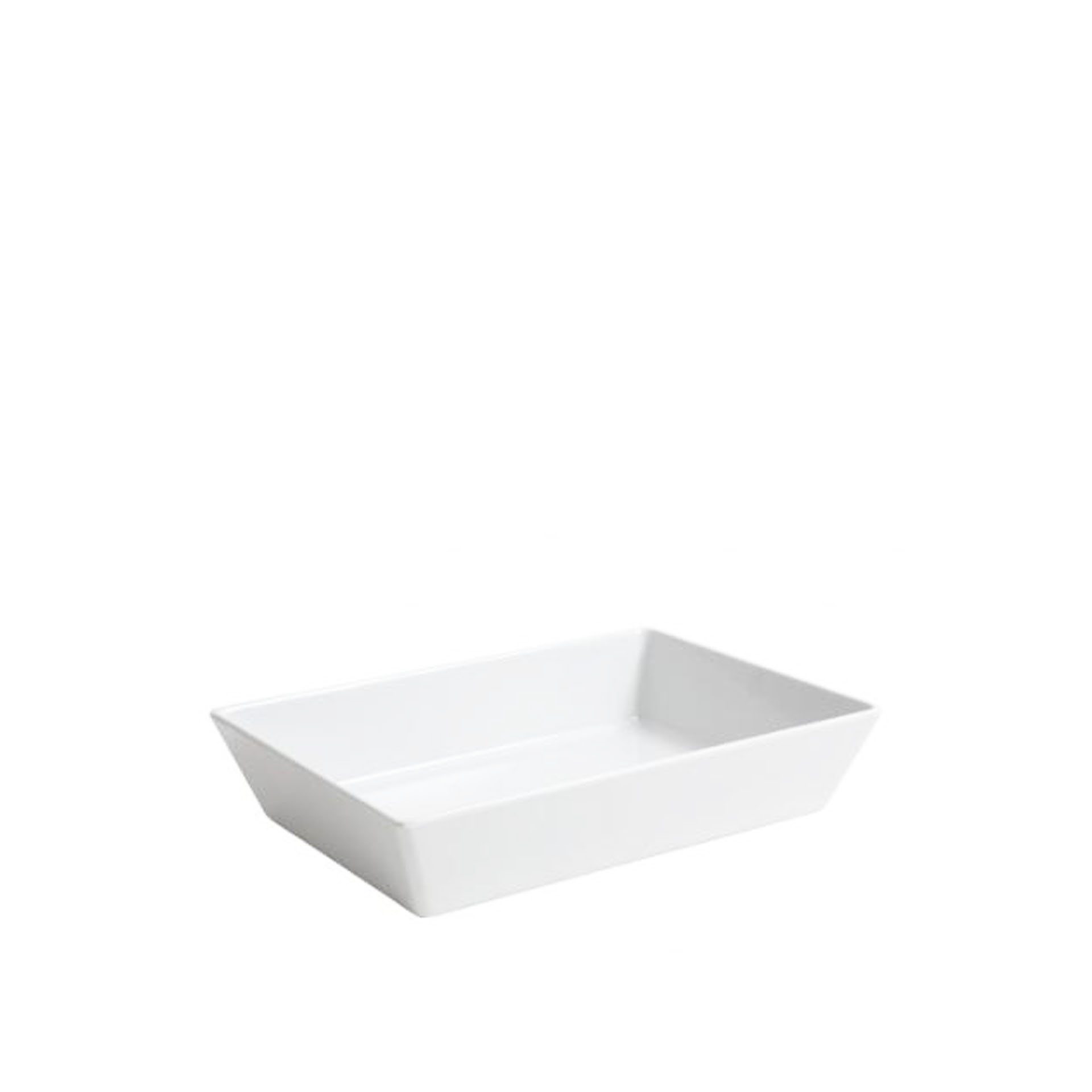 Travessa Melamina Retangular Branco 35X25X7cm