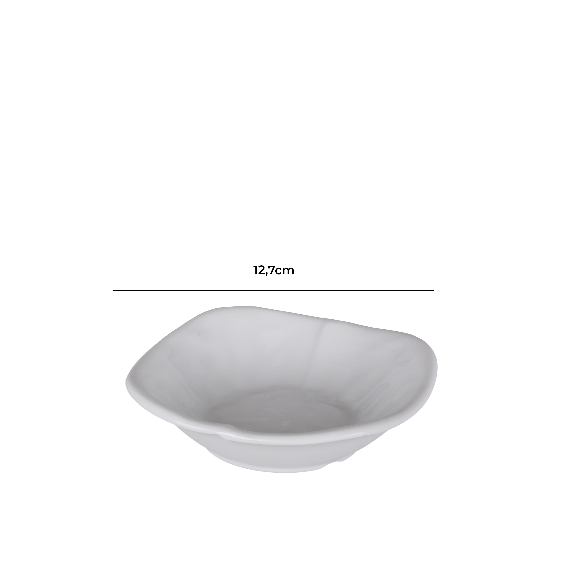 Taça Melamina Mamba Quadrada Branco 12.7cm