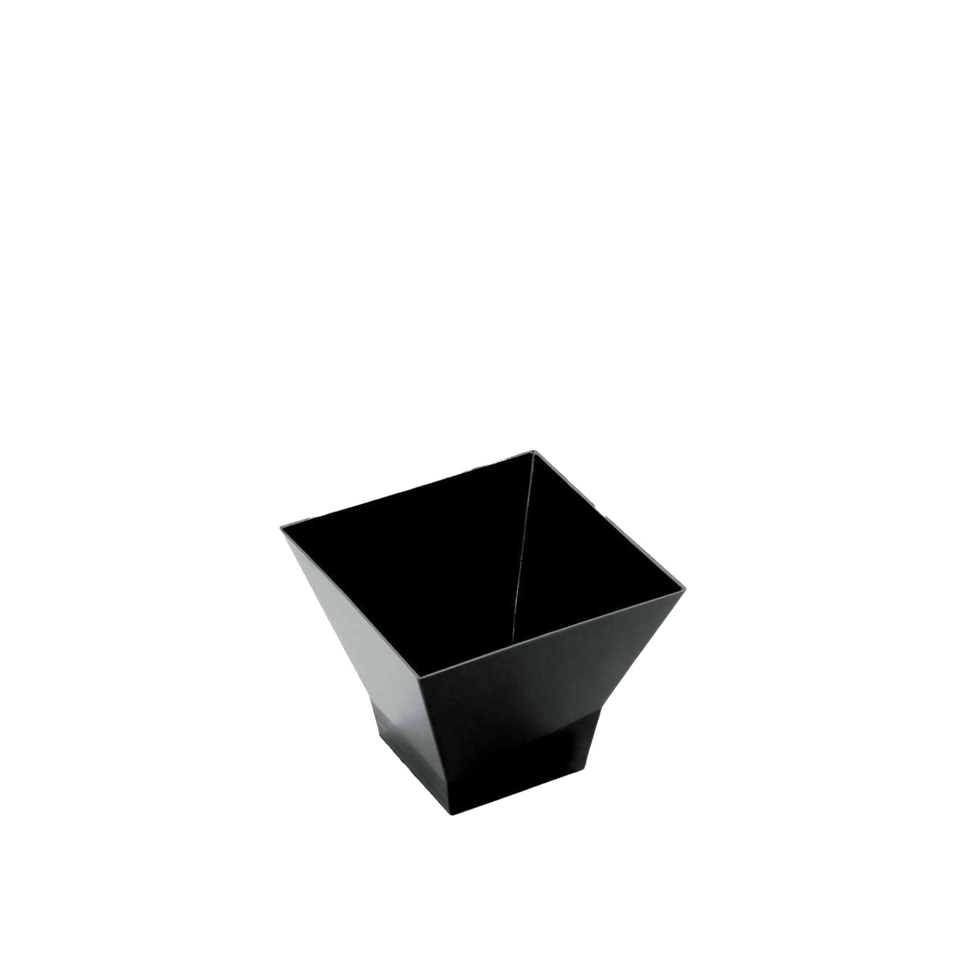 Taça Reutilizável Pagoda Fingerfood Preto 120ml Pack 25