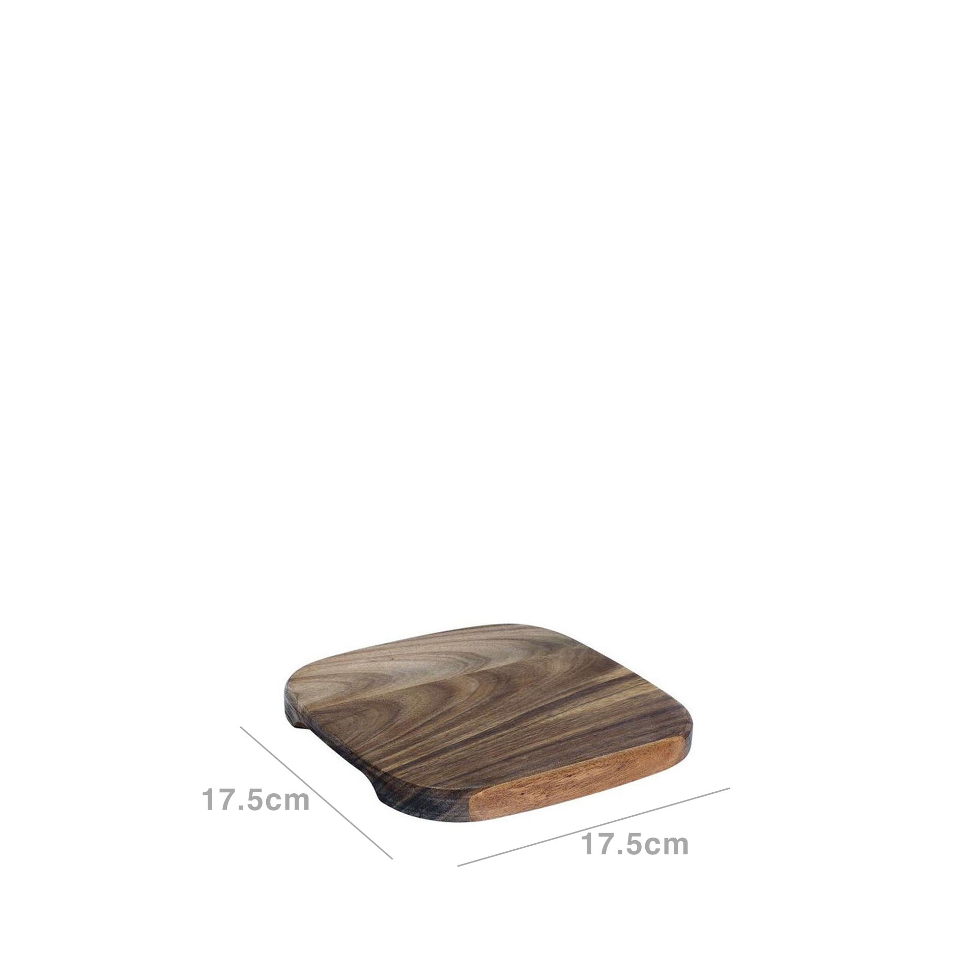 Tábua Acácia Quadrada Castanho 17.5X17.5X1.5cm