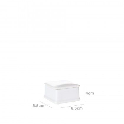 Caixa Porcelana Turismo Branco 6.5X6.5X4cm