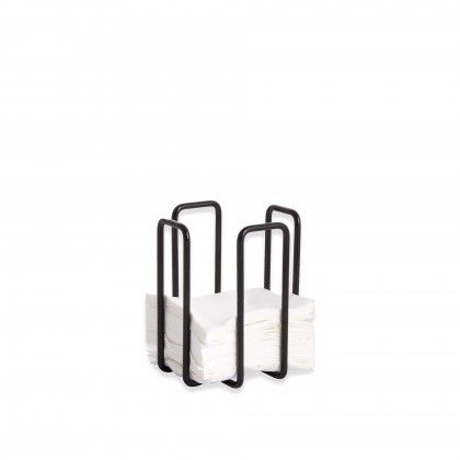 Suporte Guardanapos Metal Circus Preto 11X11X14cm