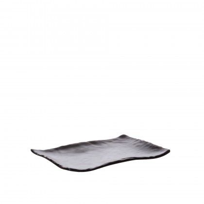 Bandeja Terra Negra Retangular Preto 33.5X23.5cm Bandeja Terra Negra Retangular Preto 33.5X23.5cm