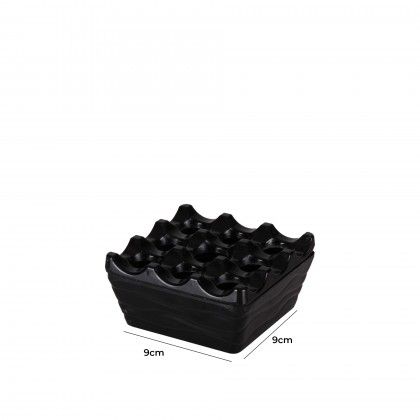 Cinzeiro de gua Melamina Preto 9X9cm