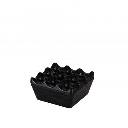 Cinzeiro de gua Melamina Preto 9X9cm