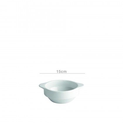 Taa Porcelana Consome com Asas Redondo Branco 300ml 15X12X5.5cm