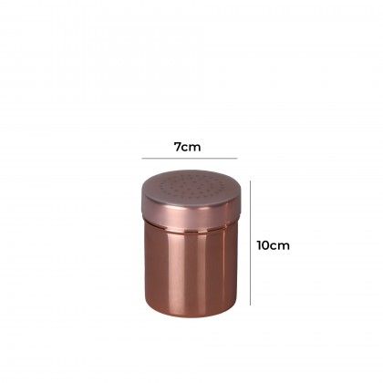 Polvilhador Especiarias Furo Grande 7X10cm Cobre