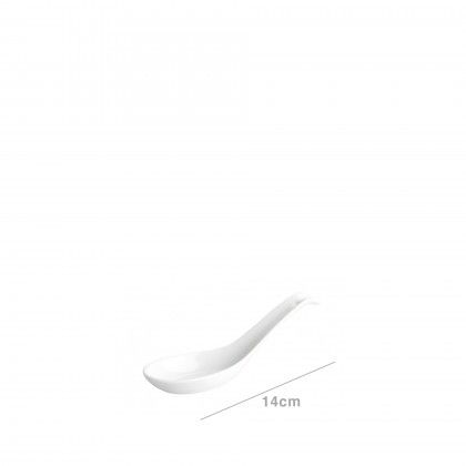 Colher Porcelana Branco 14X4cm