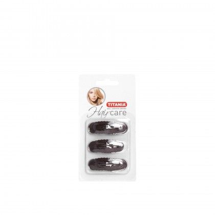 Gancho Cabelo Titania Castanho Pack 6