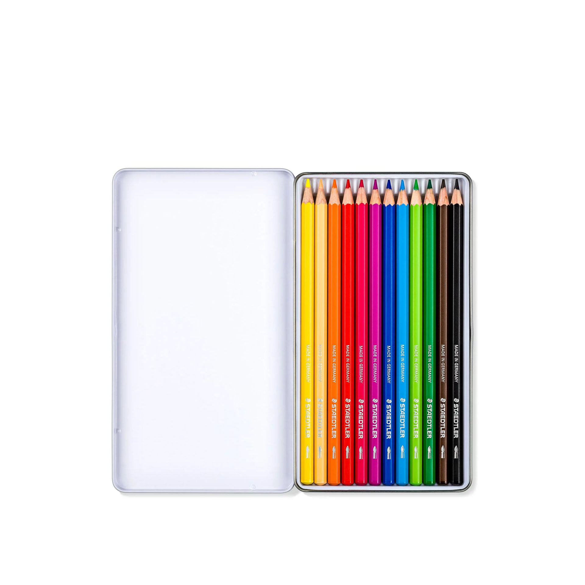 Lápis Cor Staedtler Caixa Metal 12 Cores