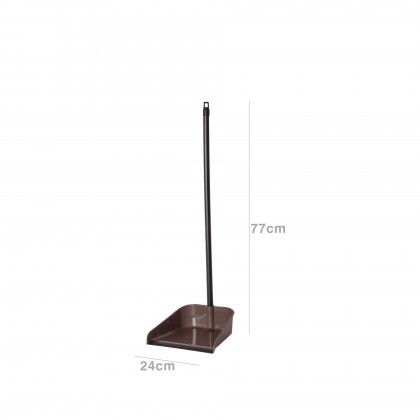 Apanhador Plstico com Cabo e Borracha Taupe 24X77cm