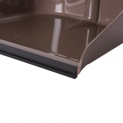 Apanhador Plstico com Cabo e Borracha Taupe 24X77cm