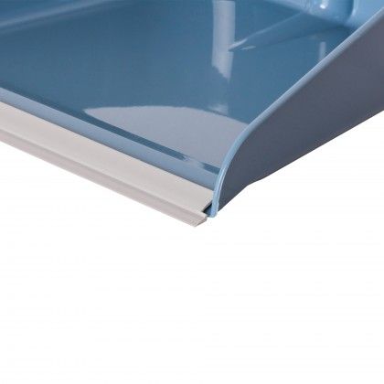 Apanhador Plástico com Cabo e Borracha Azul 24X77cm Apanhador Plástico com Cabo e Borracha Azul 24X77cm