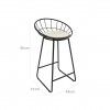 Banco com Encosto Metal 49X51X90CM