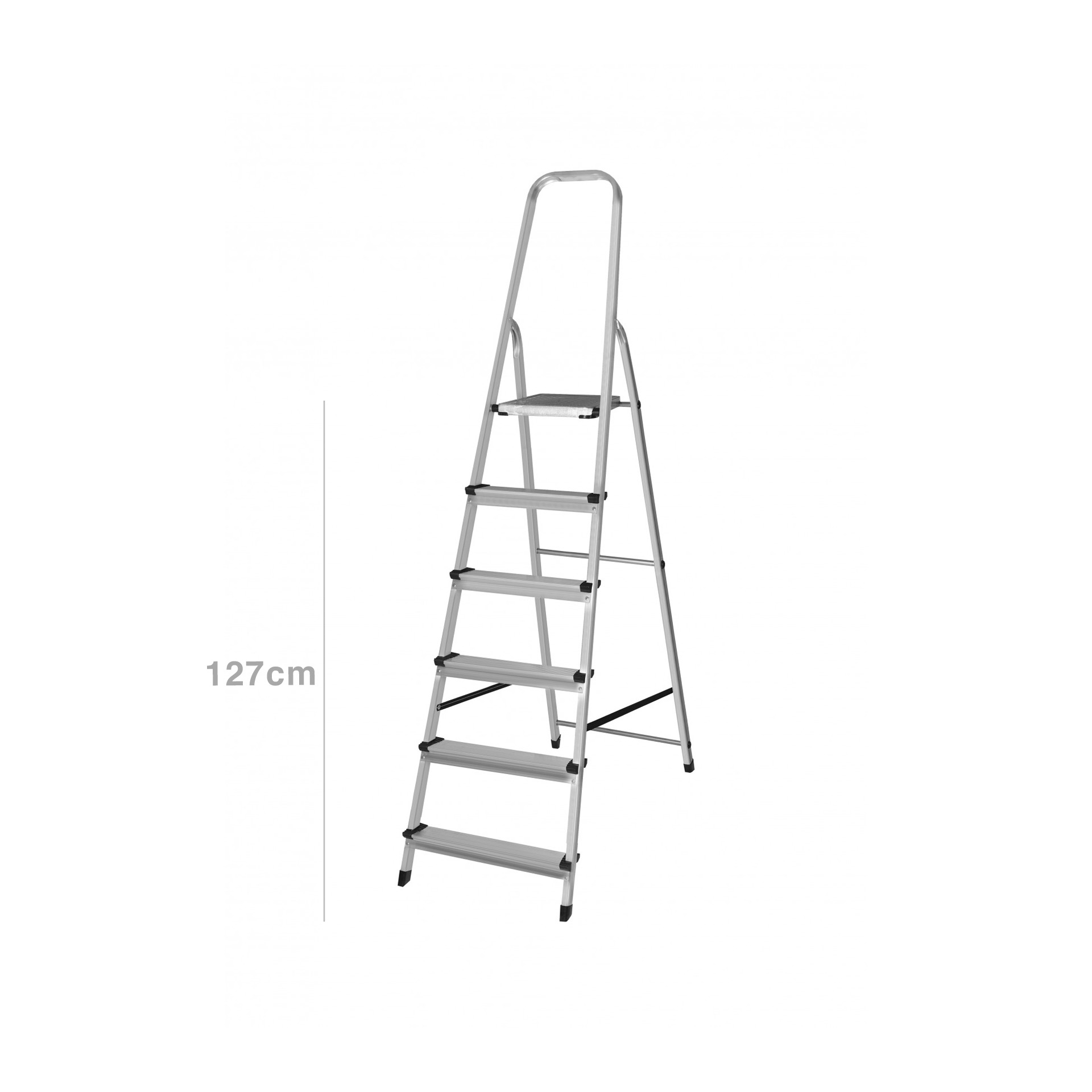 Escadote Alumínio 6 Degraus 127CM