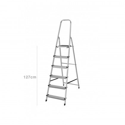 Escadote Alumnio 6 Degraus 127CM