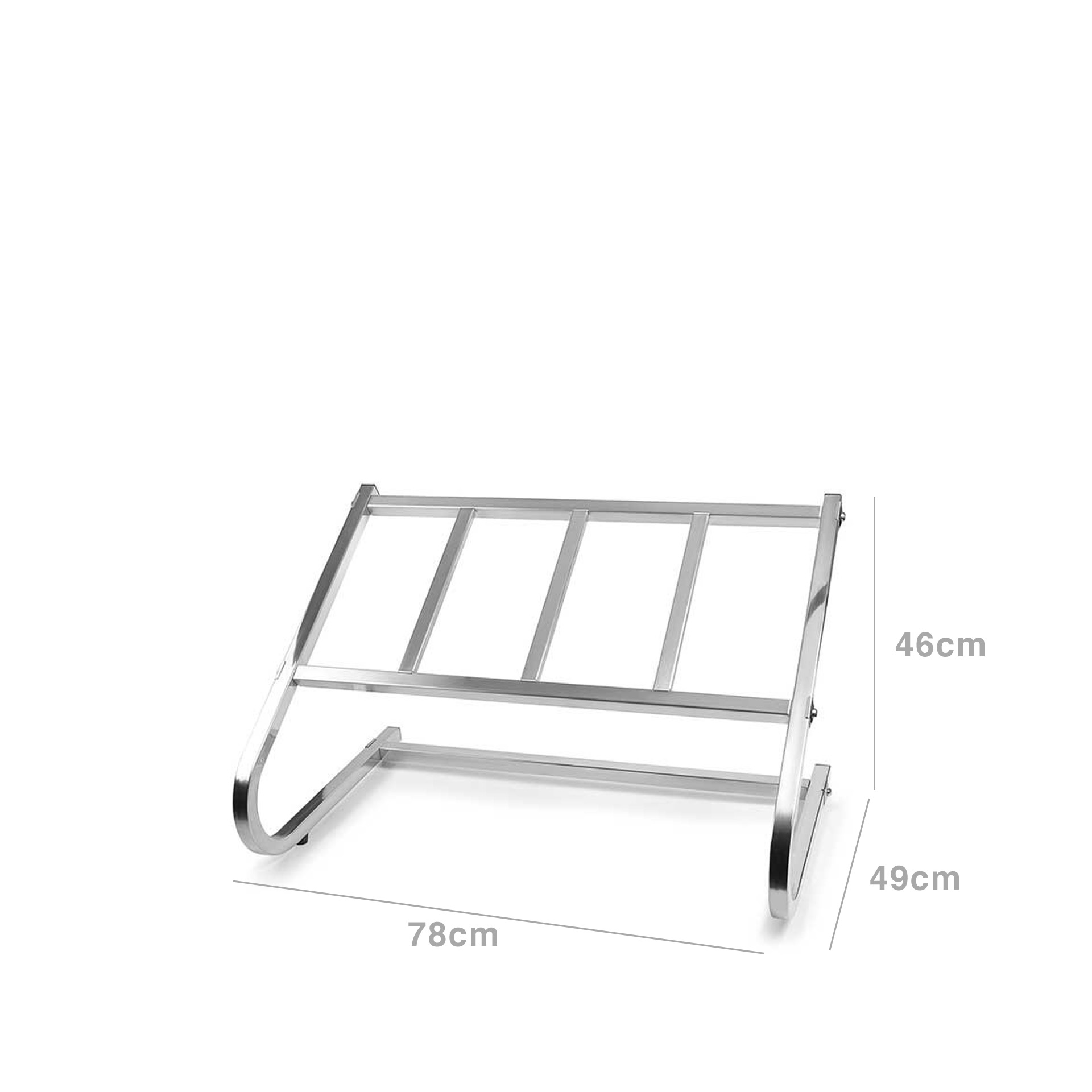 Suporte Cuvetes Inox Individual 78X49X46cm