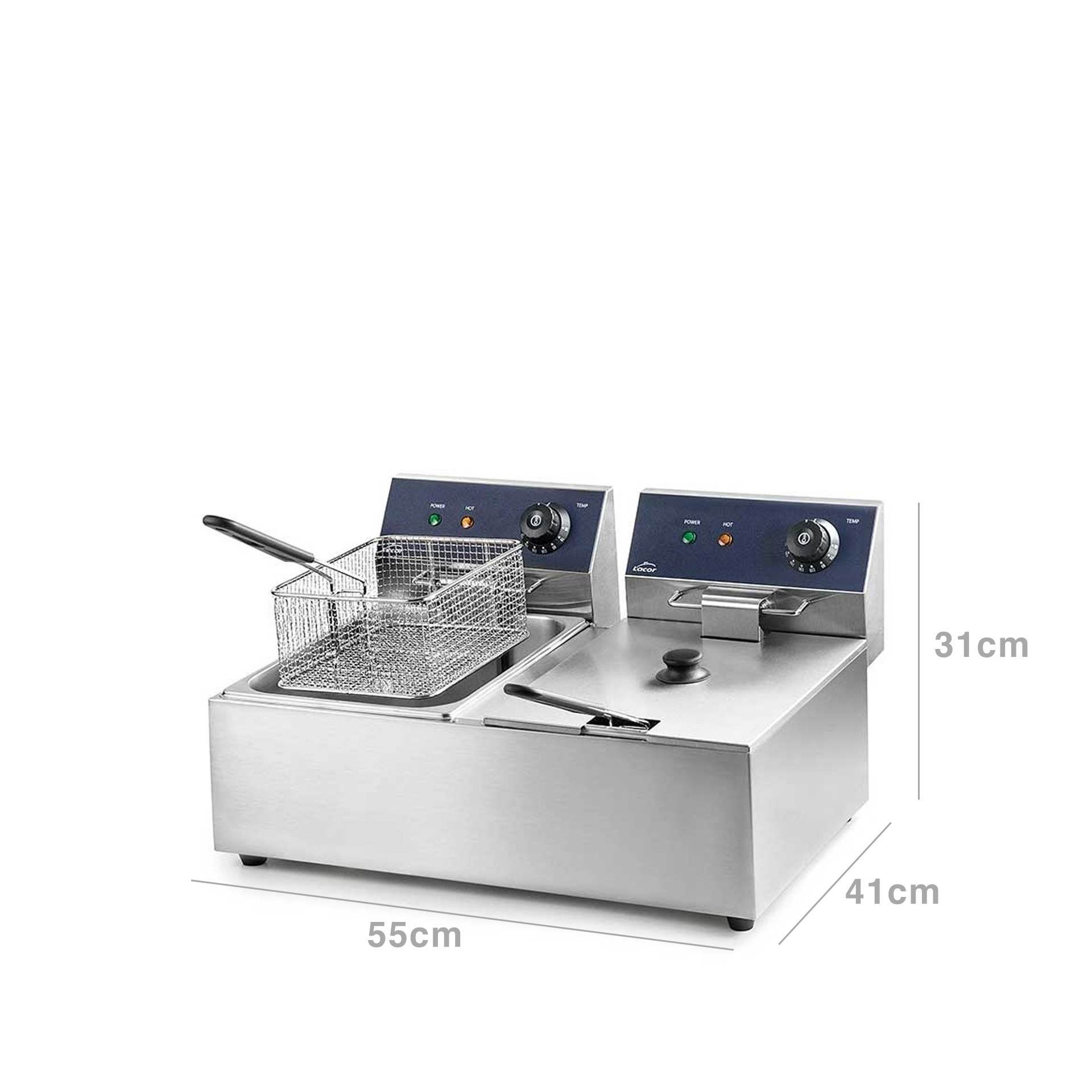 Fritadeira Elétrica Profissional Dupla 2X2500W 2X6L