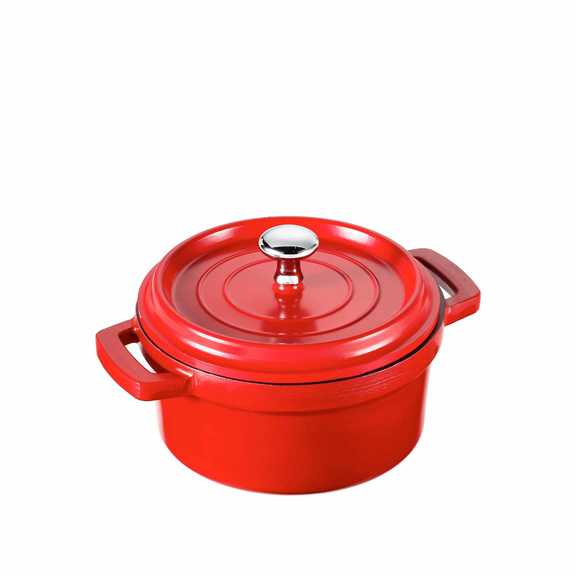 Caçarola Alumínio Fundido Redondo Mini Vermelho 240ml 10X5cm