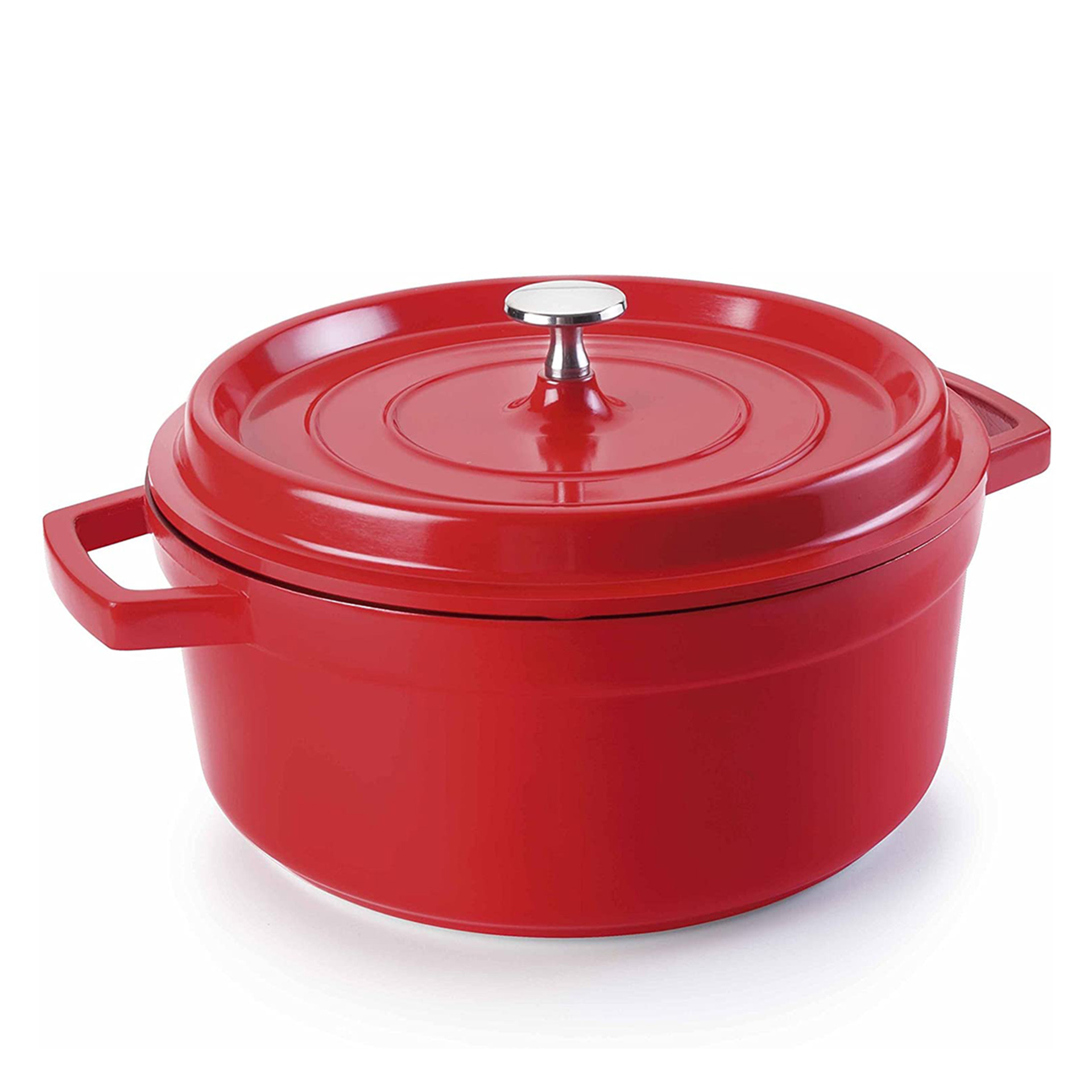 Caçarola Alumínio Fundido Redondo Vermelho 6.7L 28X11.5cm