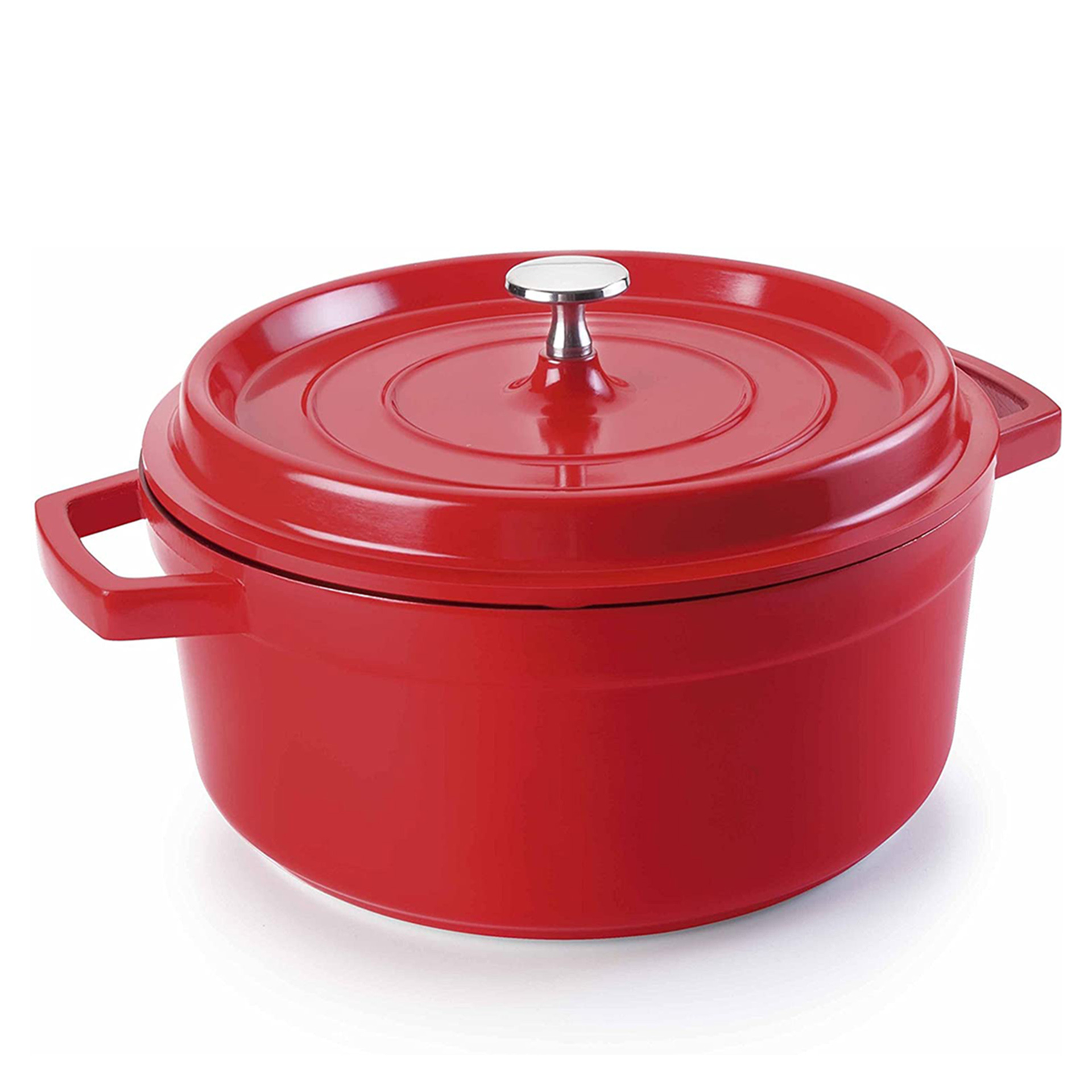 Caçarola Alumínio Fundido Oval Vermelho 26X20X9cm