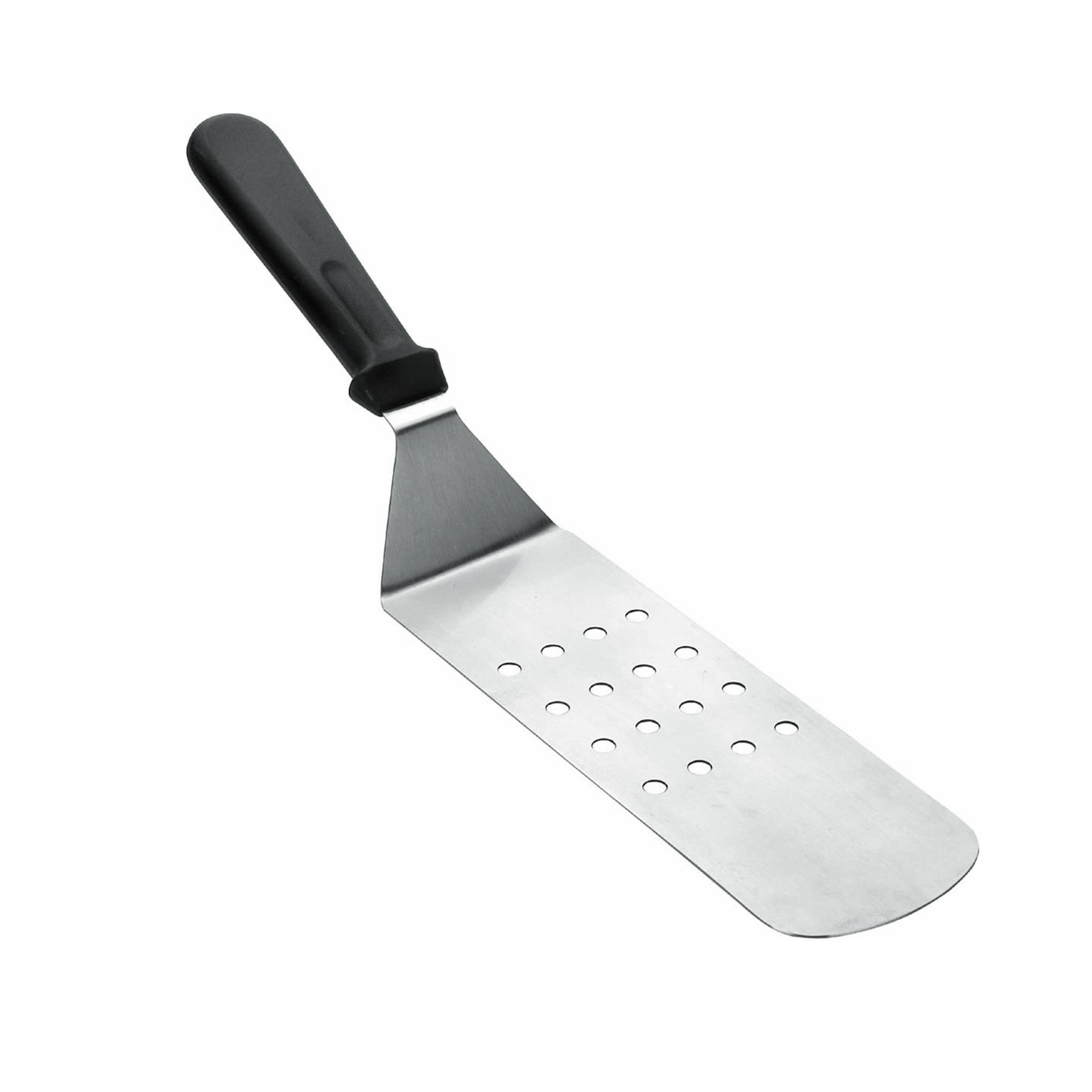 Espátula Inox Perfurada Cabo Preto 7.5X21.5cm