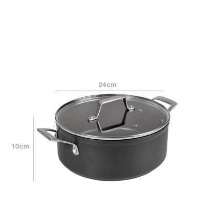 Caarola Alumnio Tampa Vidro Redonda 24X10cm