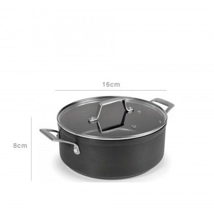 Caarola Alumnio Tampa Vidro Redonda 16X8cm