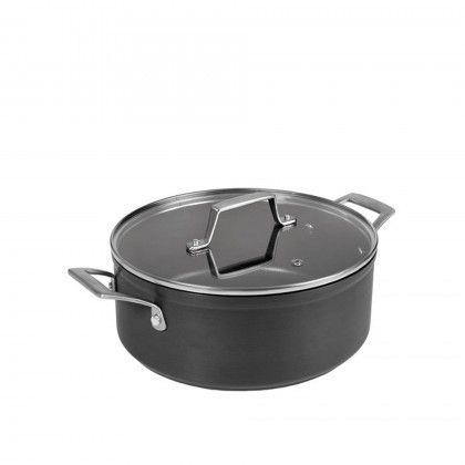 Caarola Alumnio Tampa Vidro Redonda 28X11cm