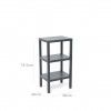 Prateleira Lombok 3 Estantes Cinza 38X29X73.5cm