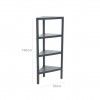 Prateleira Lombok 4 Estantes Canto Cinza 33X33X100cm Prateleira Lombok 4 Estantes Canto Cinza 33X33X100cm