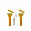 Raspador Basic Plstico Laranja 4 Lminas Pack 2