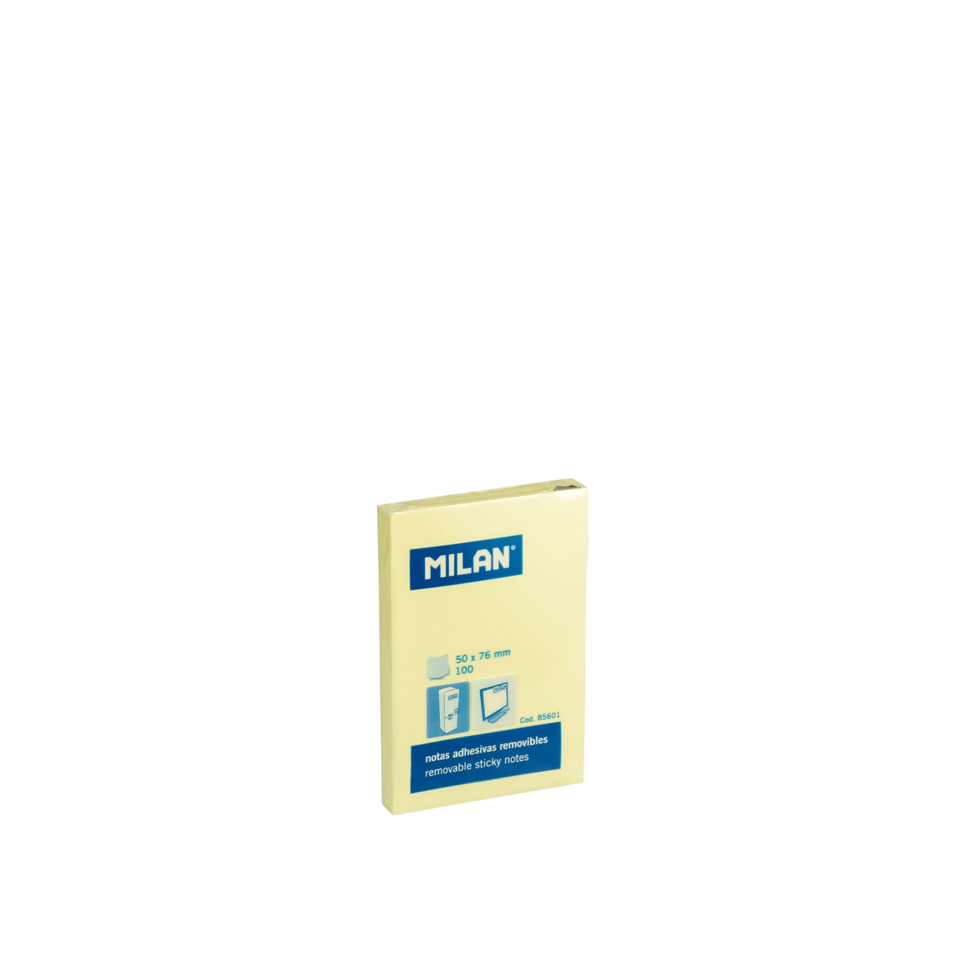 Bloco Notas Aderentes Milan Amarelo 100 Folhas 50X76mm