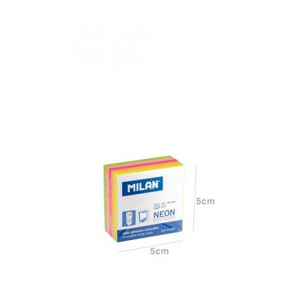 Bloco Notas Aderentes Milan Fluo Multicor 250 Folhas 50X50mm