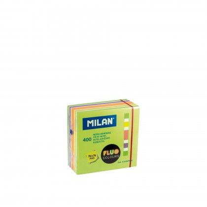 Bloco Notas Aderentes Milan Fluo Multicor 400 Folhas 76X76mm