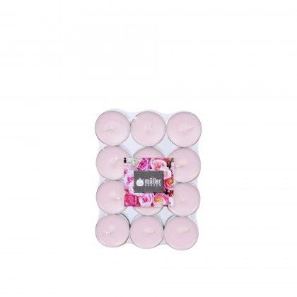 Vela Tealight Aromtico Rosa 4H Pack 24