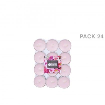 Vela Tealight Aromtico Rosa 4H Pack 24