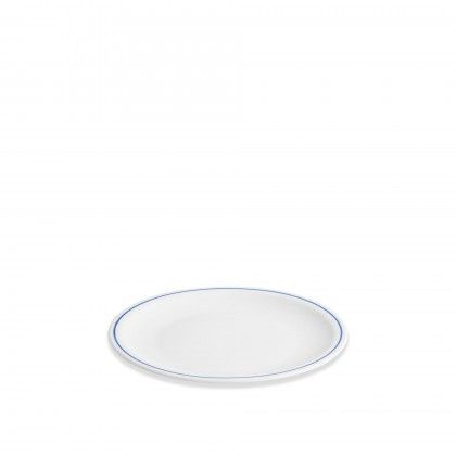 Prato Porcelana Sobremesa Fio Azul 21CM