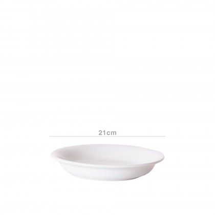 Prato Porcelana Fundo Branco 21cm
