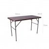 Mesa Furadouro com Bancos Plstico Castanho 120X60X74cm