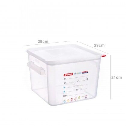 Caixa Hermtica Polipropileno Quadrada 12L 29X29X21cm