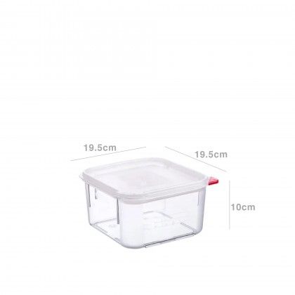 Caixa Hermética Policarbonato Quadrada 2000ml 19.5X19.5X10cm Caixa Hermética Policarbonato Quadrada 2000ml 19.5X19.5X10cm