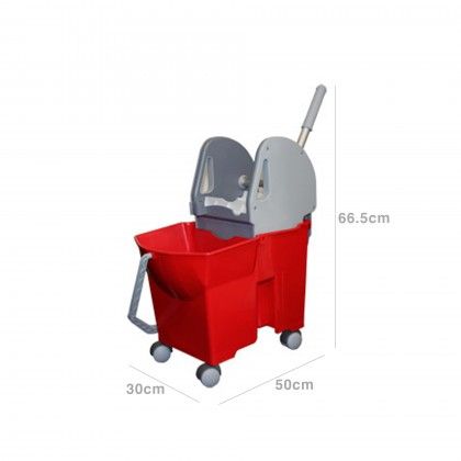 Carro Limpeza com Prensa Simples 20L 50X30X66.5cm Carro Limpeza com Prensa Simples 20L 50X30X66.5cm