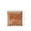 Prato Flores Douradas Quadrado Castanho 20X20CM
